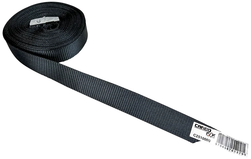 Cargofix surring m/kamspænde sort 25mm×10mtr 250kg