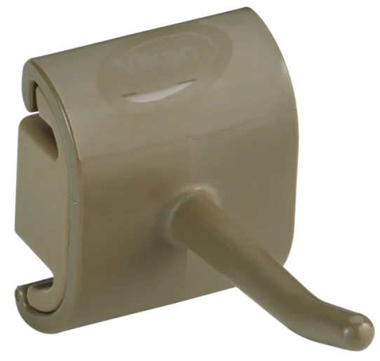 Vikan, Hygiejnisk Vægophæng, Enkeltkrogs Modul, 41 mm, Brun