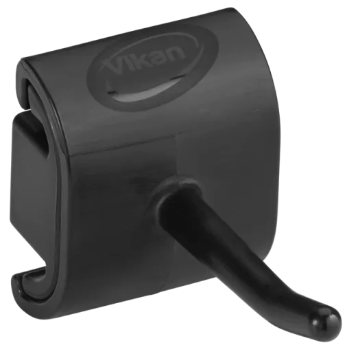 Vikan, Hygiejnisk Vægophæng, Enkeltkrogs Modul, 41 mm, Sort