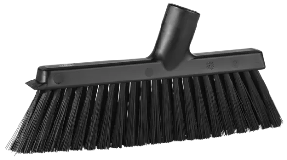Vikan Fejebakkekost med vinklet gevind, 250 mm, Medium, Sort