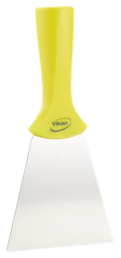 Vikan Rustfri Skraber m/gevind i håndtaget, 100 mm, Gul