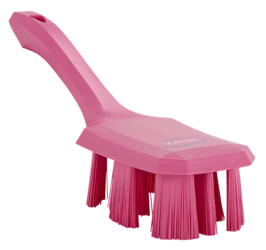 Vikan UST Håndbørste m/kort skaft, 260 mm, Stiv, Pink
