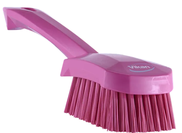 Vikan Vaskebørste m/kort skaft, 270 mm, Stiv, Pink