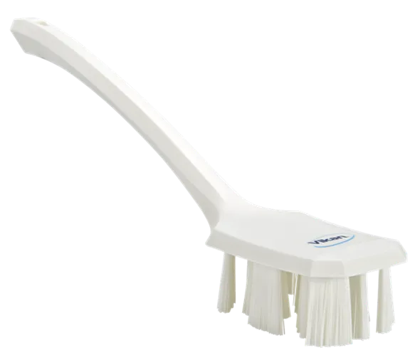 Vikan UST Håndbørste m/langt skaft, 395 mm, Stiv, Hvid