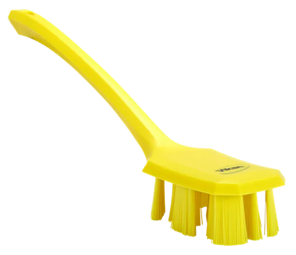 Vikan UST Håndbørste m/langt skaft, 395 mm, Stiv, Gul
