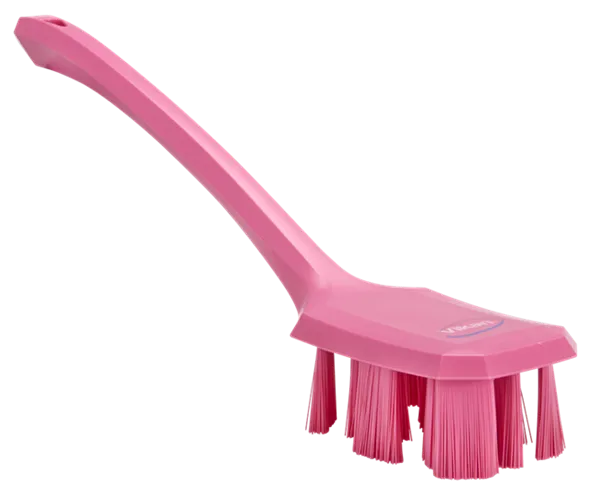 Vikan UST Håndbørste m/langt skaft, 395 mm, Stiv, Pink