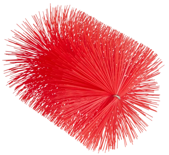 Vikan Rørbørste t/fleksibelt skaft, Ø140 mm, 210 mm, Medium, Rød
