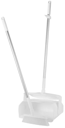 VikanFejebakkesæt, lukket med kost, 350 mm, Medium, Hvid