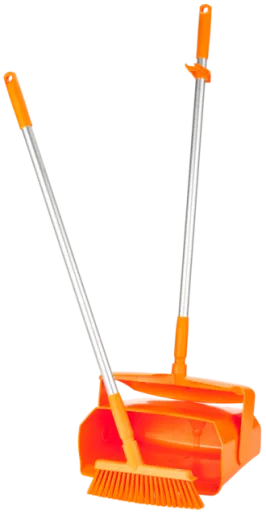 VikanFejebakkesæt, lukket med kost, 350 mm, Medium, Orange