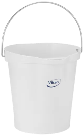 Vikan Spand, Metaldetekterbar, 12 Liter, Hvid