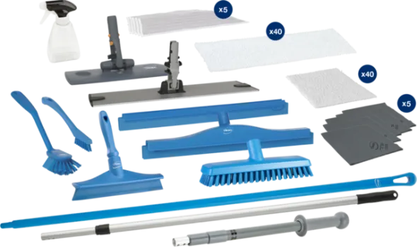 Vikan HORECA Cleaning Kit, System Størrelse 40 cm, Blå