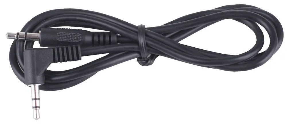 Vinklet AUX-kabel 2x3,5 mm til hørselsvern