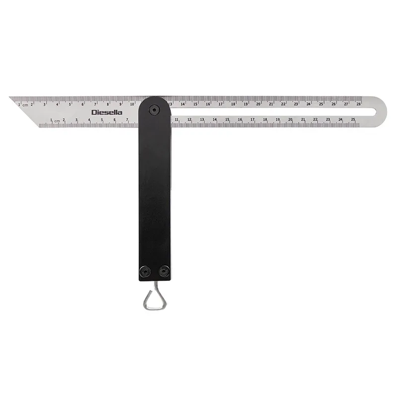 Smigvinkel 300 mm med låseskrue i bund rustfri klinge m/mm skala på 2 sider.