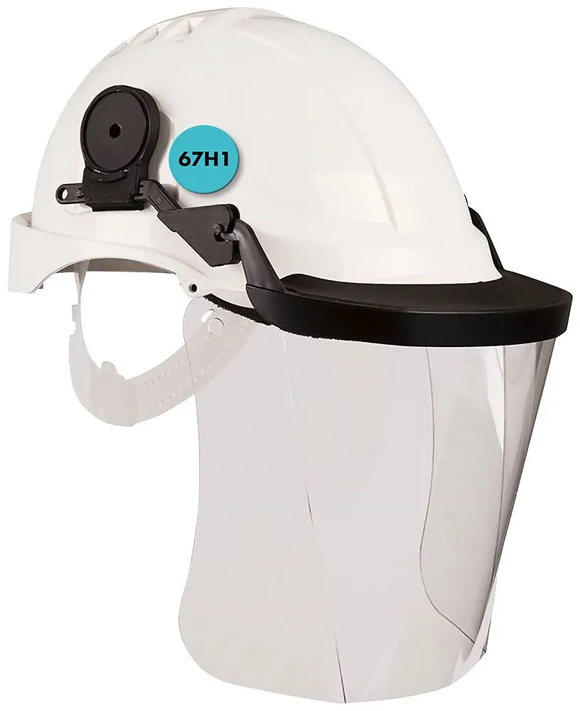 Oppfellbart visir 67H1 for vernehjelm