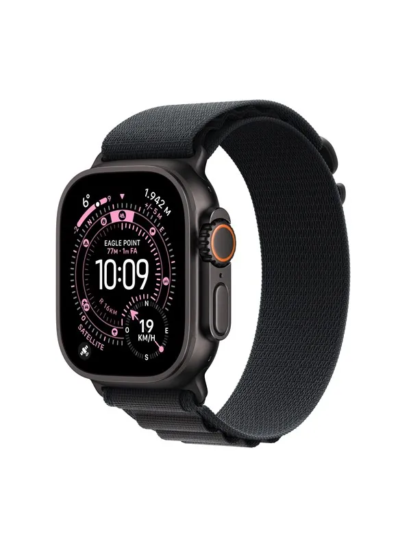 Apple Watch Ultra 3 GPS + Cellular 49mm Black Titanium Case with Black Alpine Loop - Small