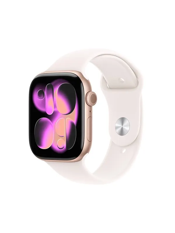 Apple Watch Series 11 GPS 46mm Rose Gold Aluminium Case with Light Blush Sport Band - M/L