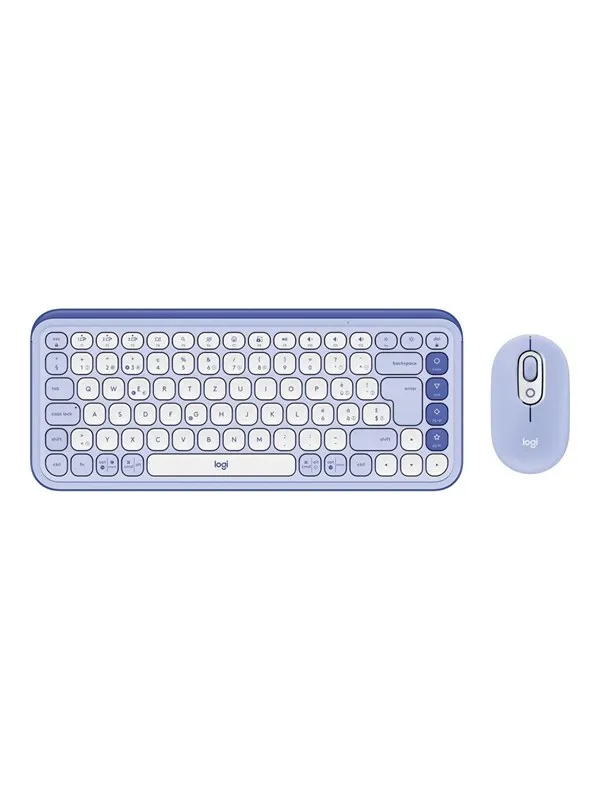Logitech POP Icon Combo - Tastatur & Mussett - Sveitsisk - Hvit