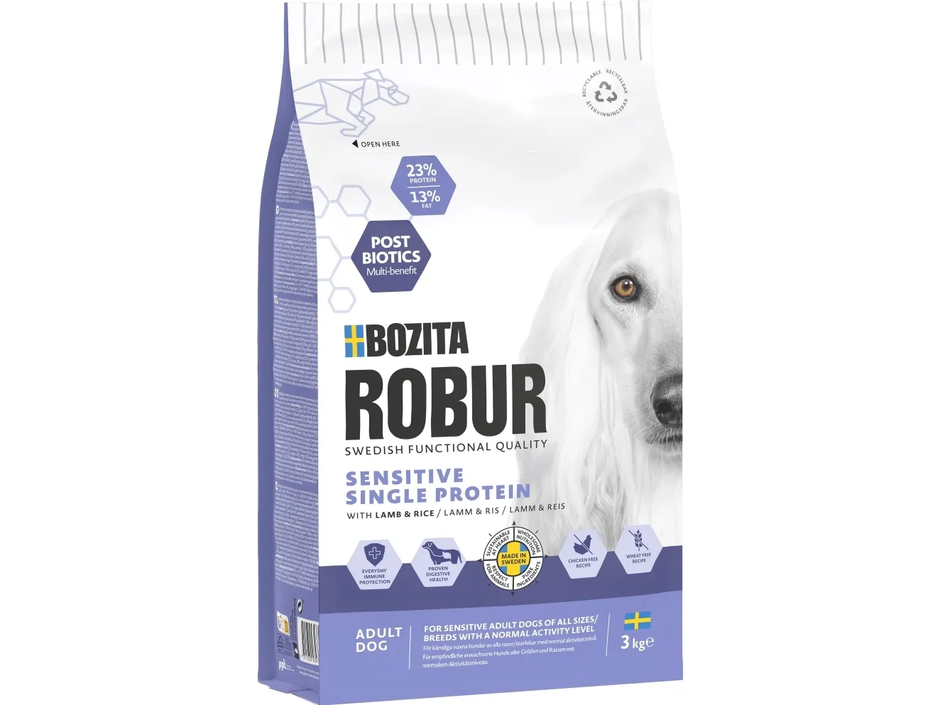 Robur sensitiv singel protein lam - 3kg