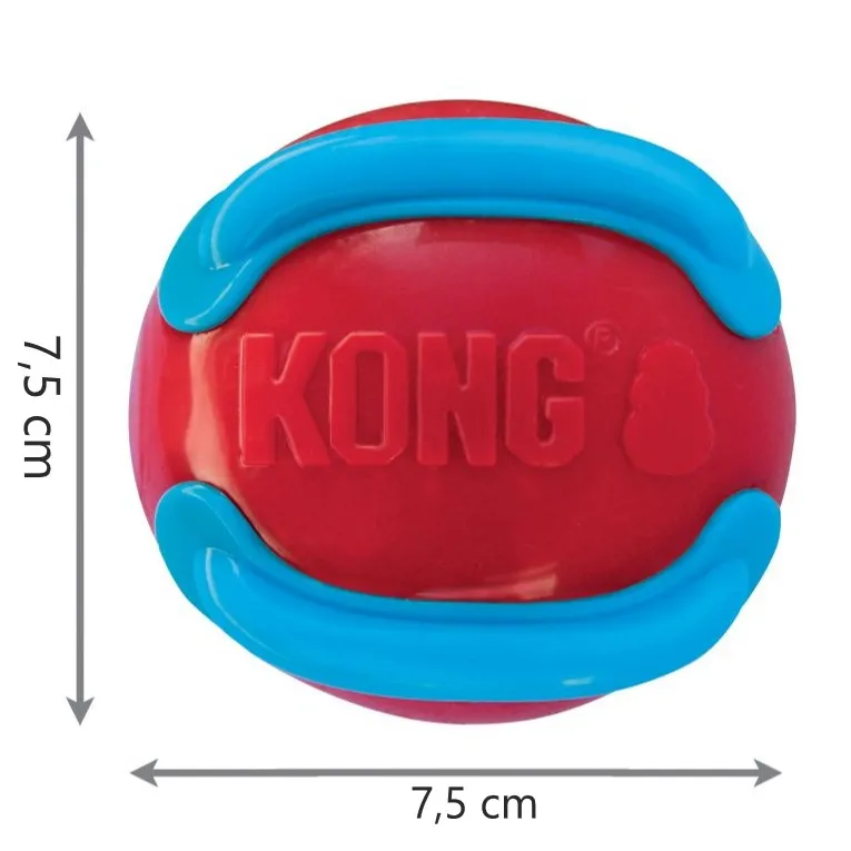 Kong Jaxx Brights belønnings ball med lyd - ø 7.5cm