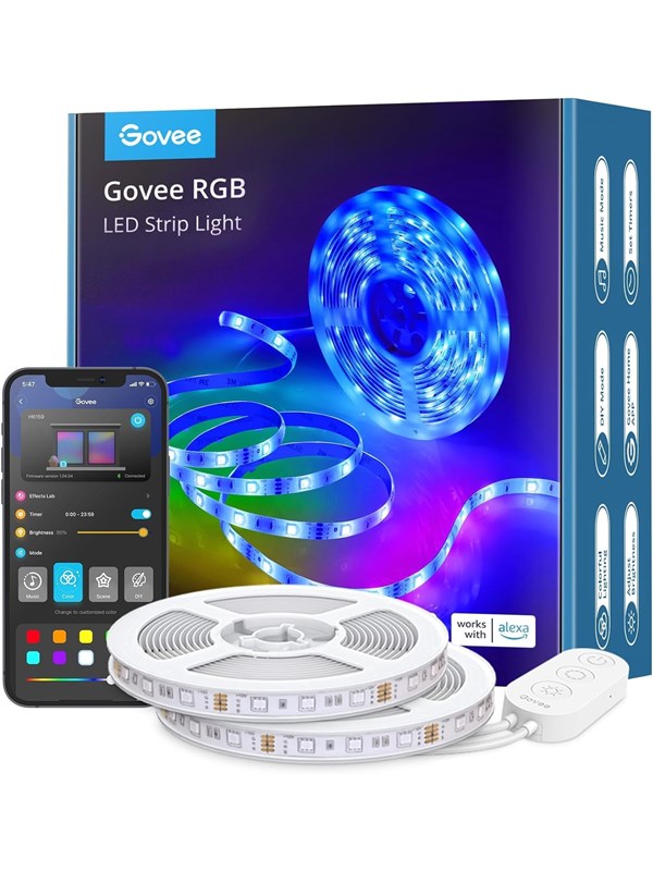 Govee RGB Smart Wi-Fi + Bluetooth LED Strip (10m)