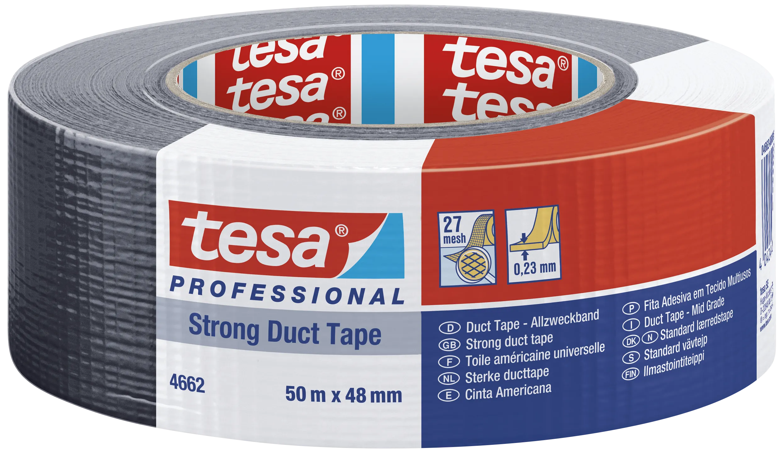 Tesa 4662 Pro gaffatape lærred sort 48mm×50m