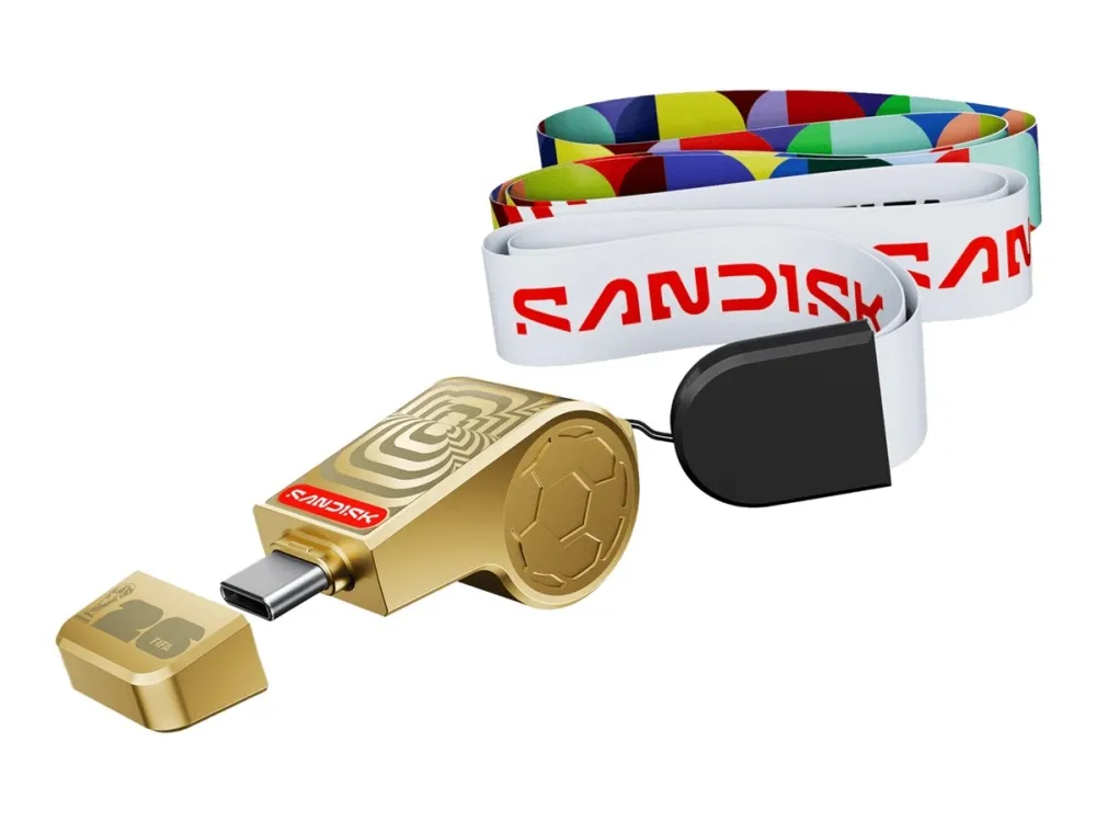 SANDISK - FIFA World Cup 2026 (Gold Edition) - USB flash drive - 128 GB - 128GB - Minnepenn