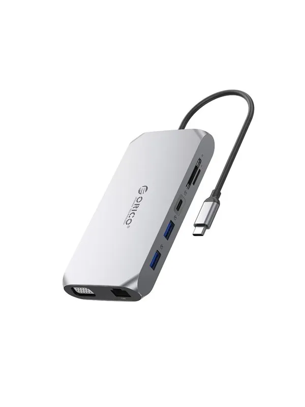 ORICO XCR 12in1 USB-C Docking Station USB-hub - USB 3.1 - 12 porter - Grå