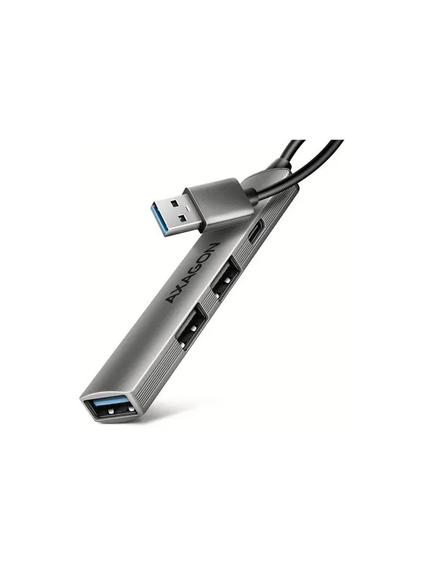 AXAGON - hub - 4 porter USB-hub - 4 porter - Sølv