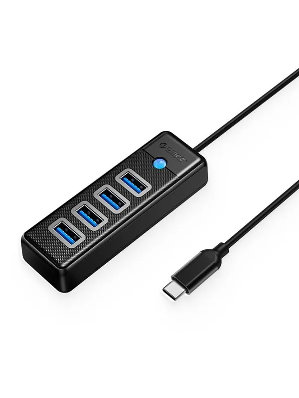 ORICO PW4U-C3 USB Hub 4-Port USB-A 3.0 1.8m - Black USB-hub - USB 3.0 - 4 porter - Svart