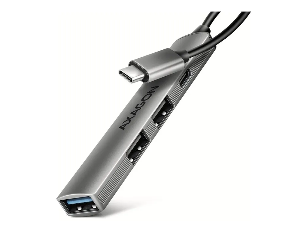 AXAGON HUE-STC - hub - 4 porter USB-hub - 4 porter - Sølv