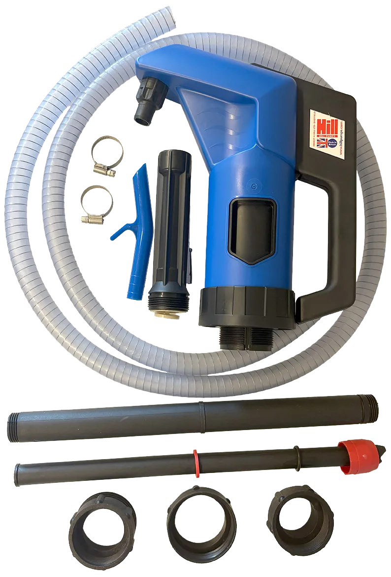AdBlue håndpumpesæt, 2 mtr slange + 3 adaptere