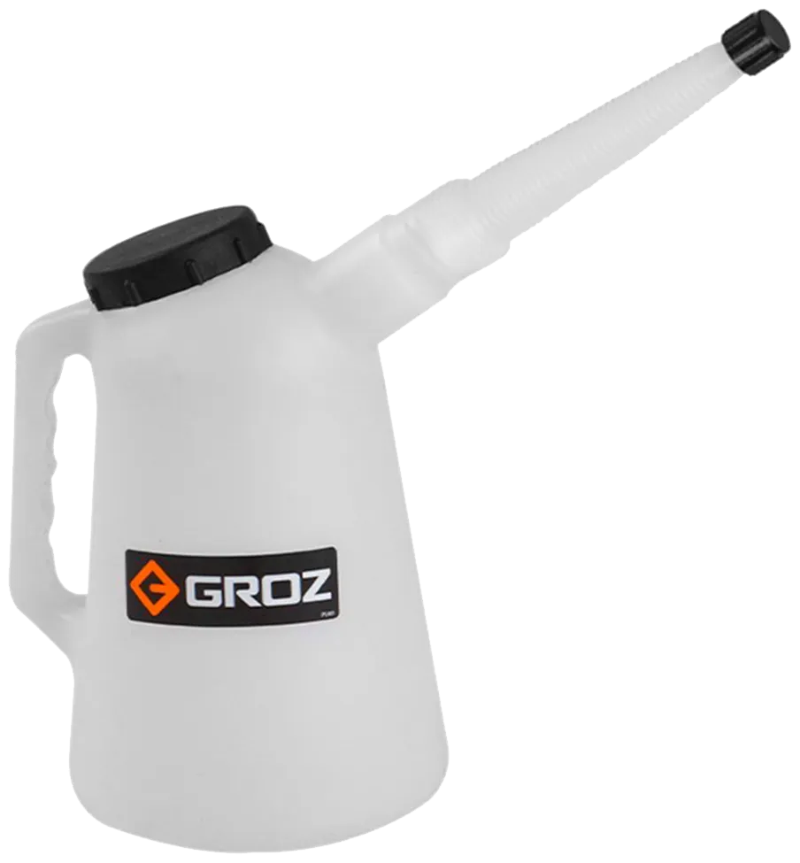 Groz oliemål m/flextud, HD-PE 1 ltr