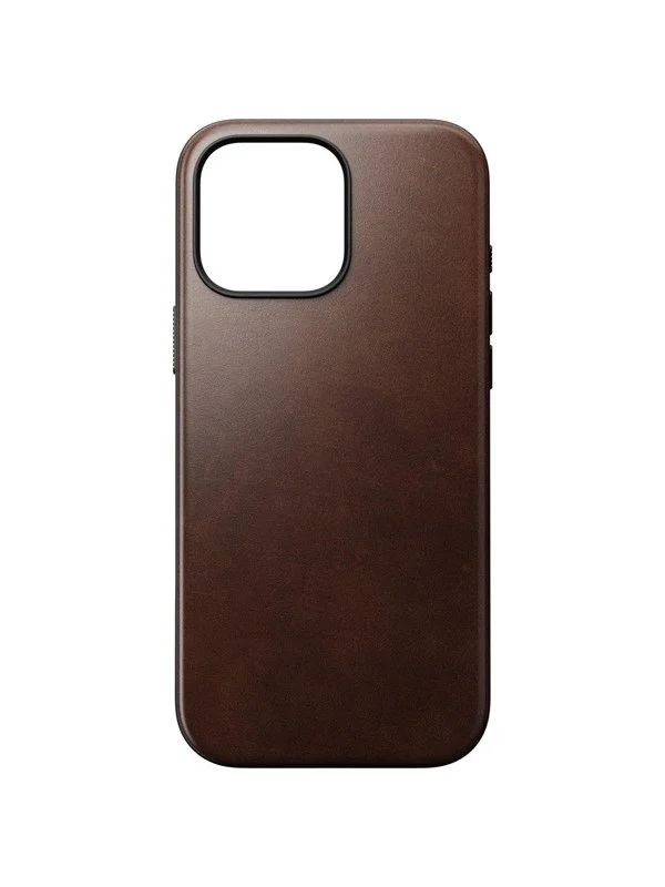 Nomad Modern Leather Case - iPhone 16 Pro Max | Rustic Brown | Horween