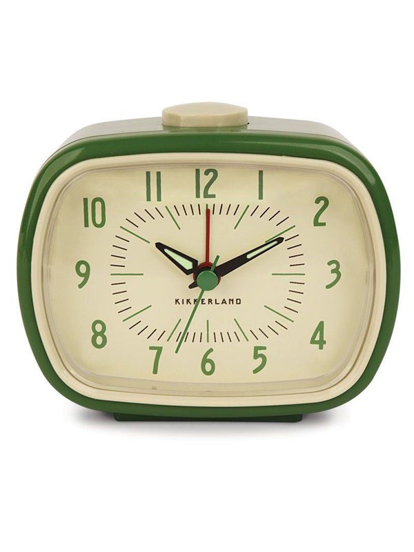 Kikkerland Retro Alarm Clock - Green