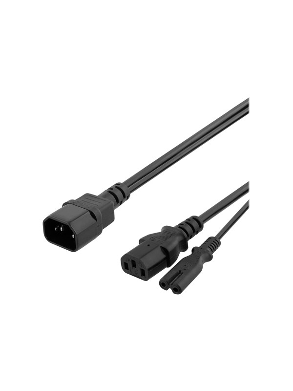 Pro Power Cable C14 - Svart - 0.5 m