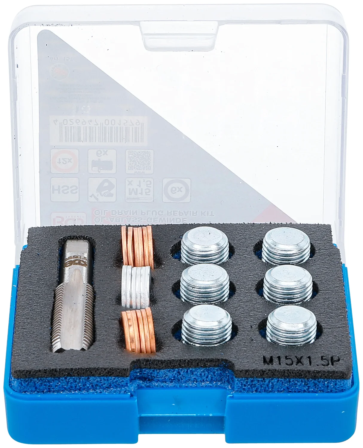 Reparationssæt til olieaftapningsgevind | M15 x 1,5 mm