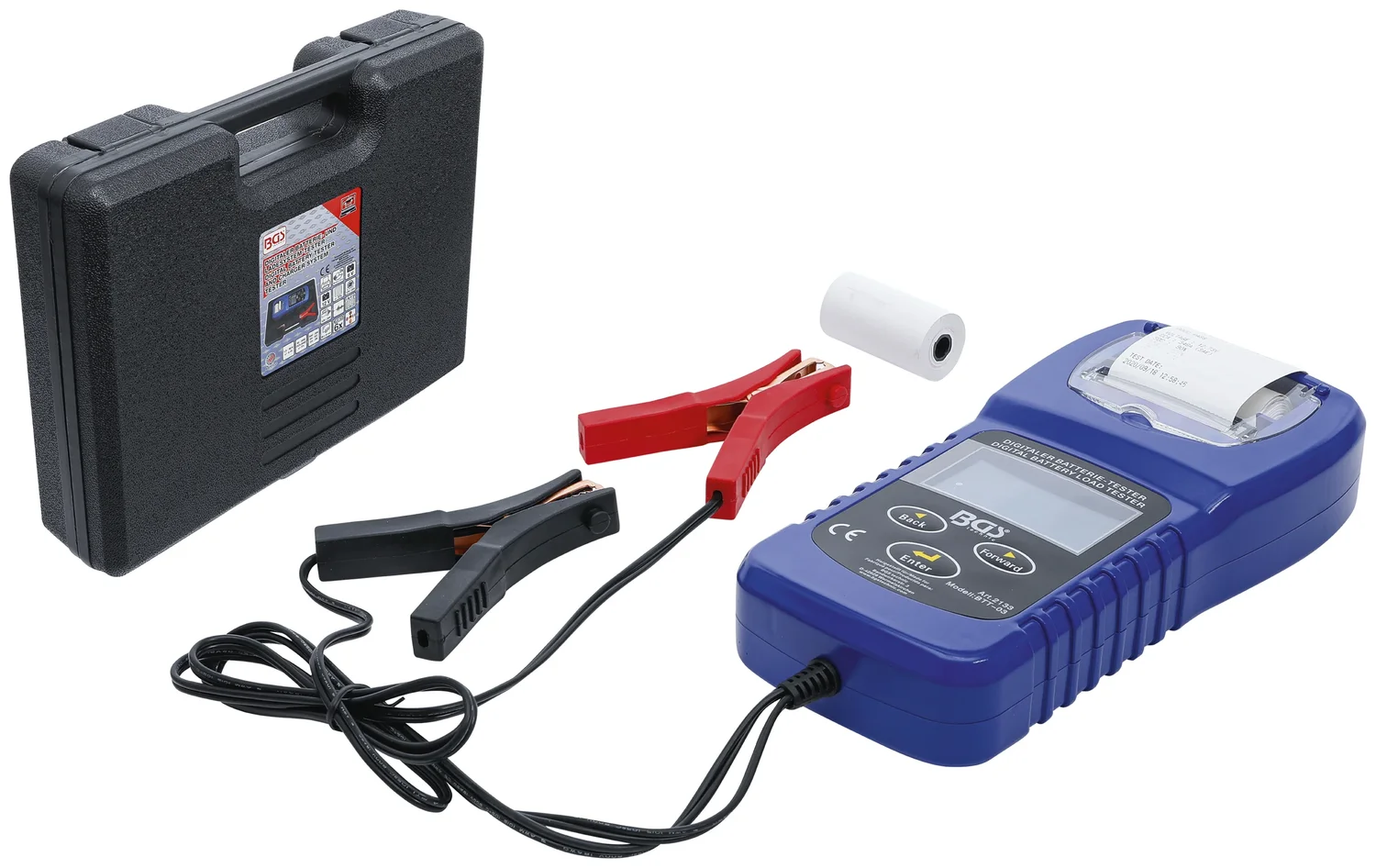 Digital batteri- og ladesystem-tester | med printer