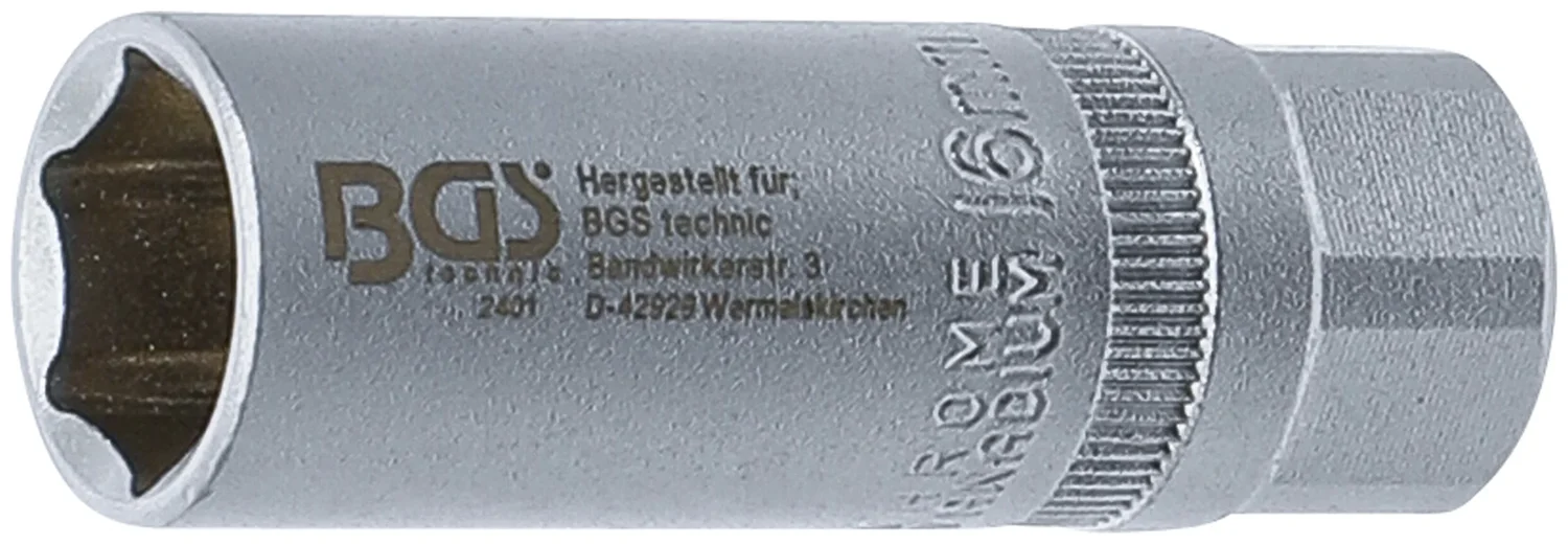 Tændrørstop sekskant | 12,5 mm (1/2") | 16 mm