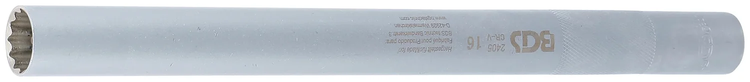 Tændrørstop tolvkant, ekstra lang | 10 mm (3/8") | 16 mm