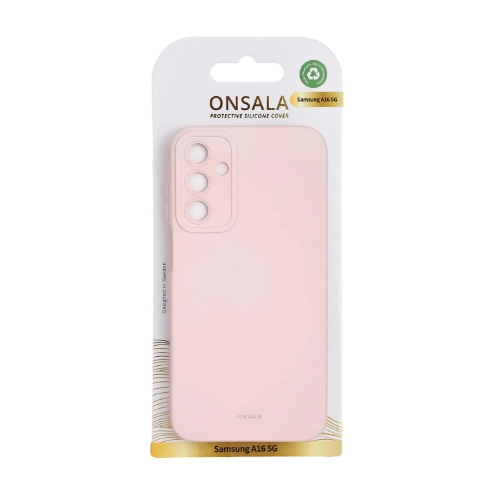ONSALA Phone Case with Silicone Feel Chalk Pink - Samsung A16 4G/A16 5G