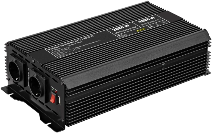 Pro Voltage converter 24V / 2.000 W black - converts