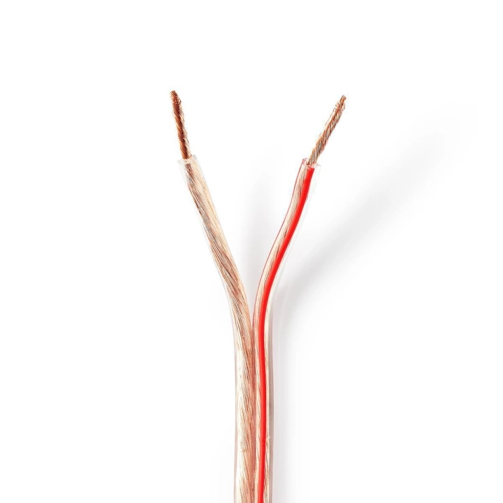 Nedis Speaker Cable | 2 x 2.50 mm² | Kobber | 25.0 m | Rund | PVC | Gjennomsiktig | Rull