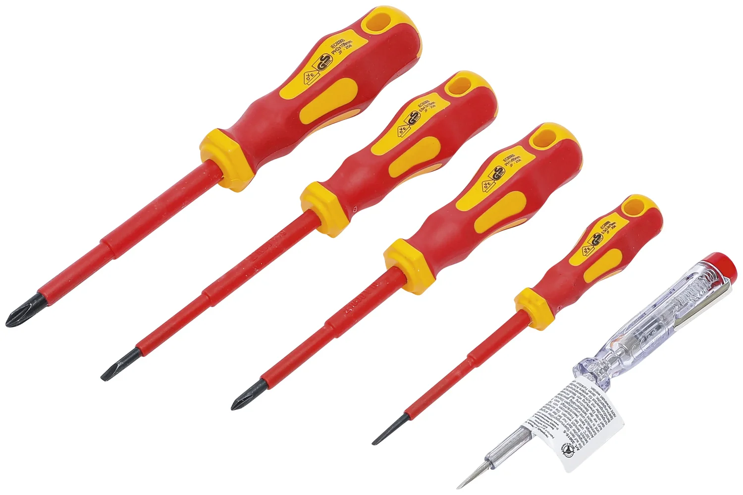 VDE-elektriker-skruetrækkersæt | kærv/krydskærv | 5 dele