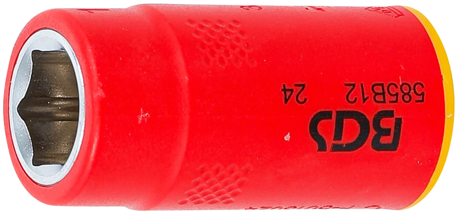 VDE-topnøgleindsats, sekskantet | 10 mm (3/8") | 12 mm