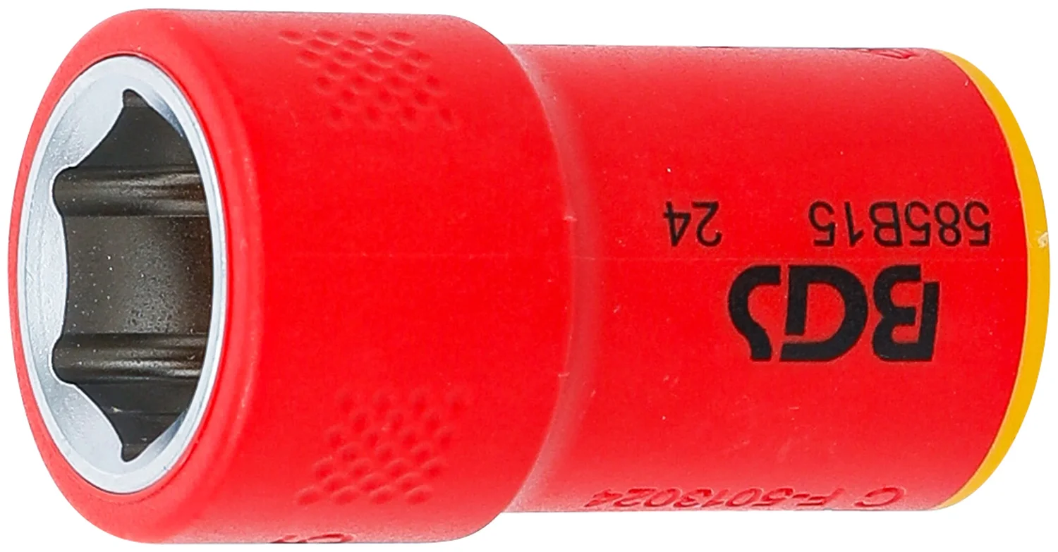 VDE-topnøgleindsats, sekskantet | 10 mm (3/8") | 15 mm