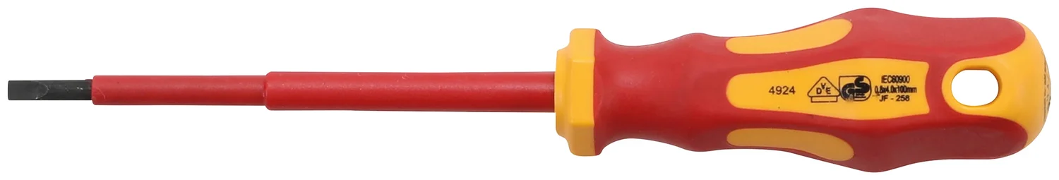 VDE-skruetrækker | kærv 4 mm | Klingelængde 100 mm