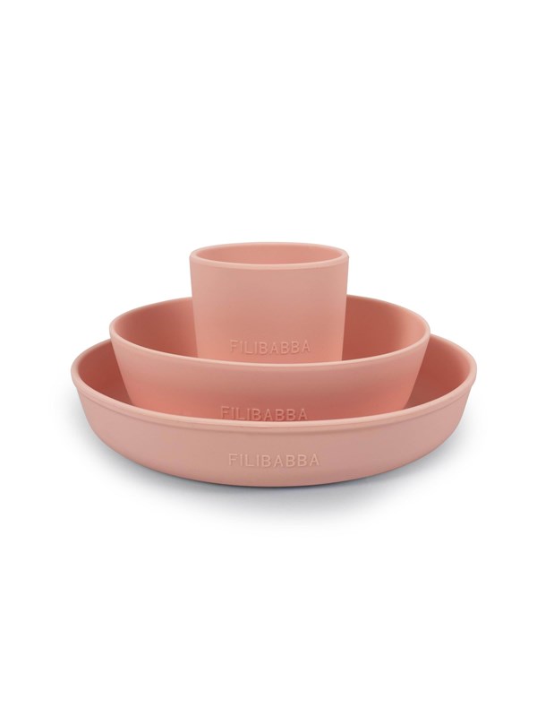 Filibabba Silicone dinner set - Peach