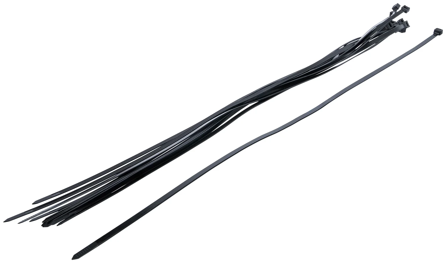 Stripsortiment | sort | 8,0 x 700 mm | 10 dele