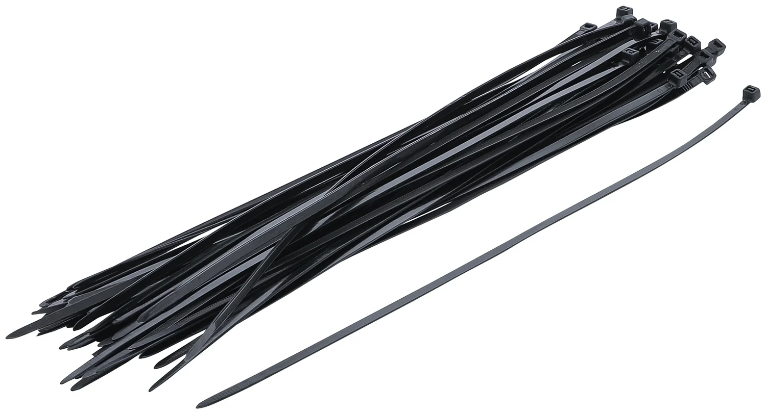 Stripsortiment | sort | 4,5 x 350 mm | 50 dele