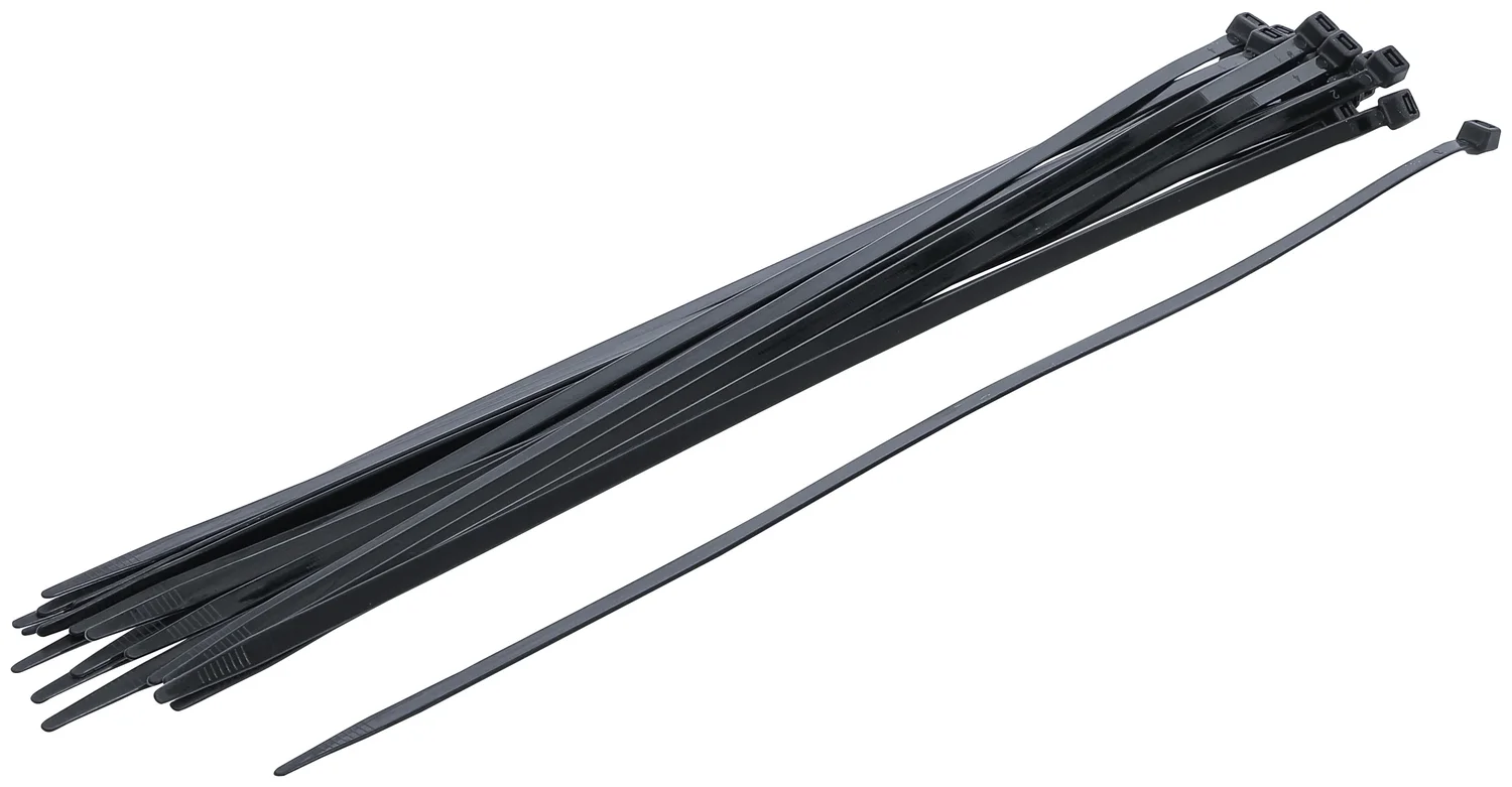 Stripsortiment | sort | 7,6 x 500 mm | 20 dele